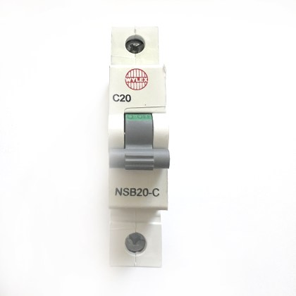 Wylex NSB20-C C20 20A 20 Amp Black Clip MCB Circuit Breaker Type C